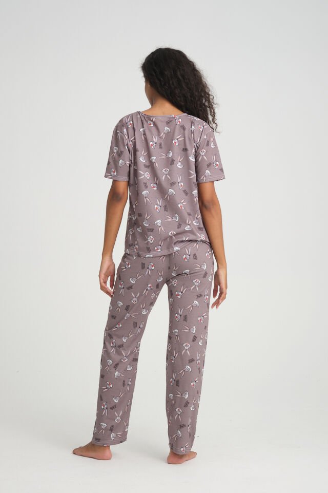 Kısa Kollu Kadın Pijama Takımı BugsBunny