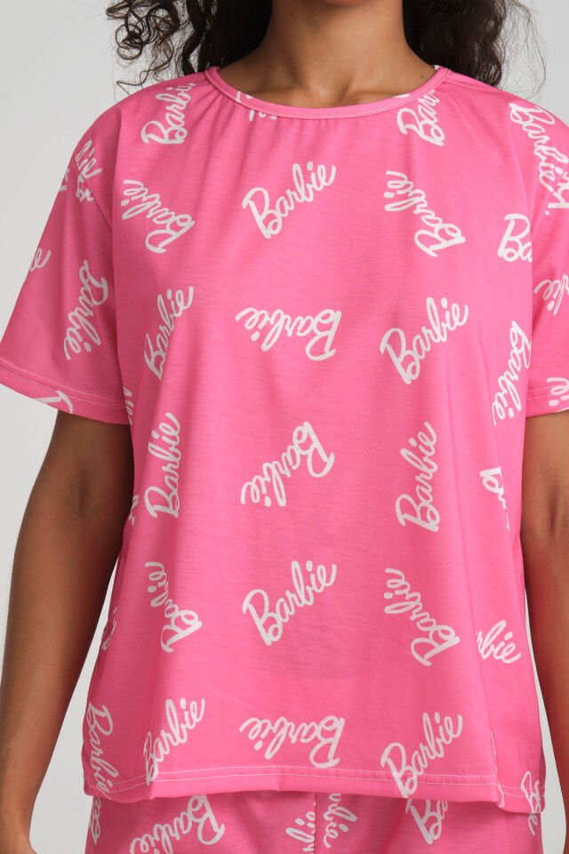 Kısa Kollu Kadın Pijama Takımı Barbie