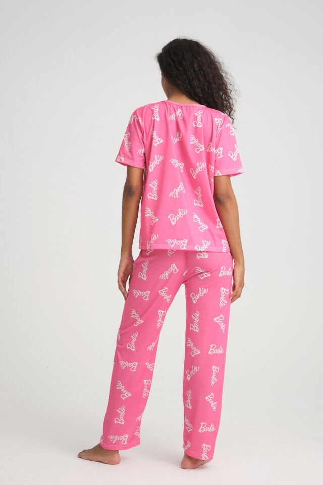 Kısa Kollu Kadın Pijama Takımı Barbie